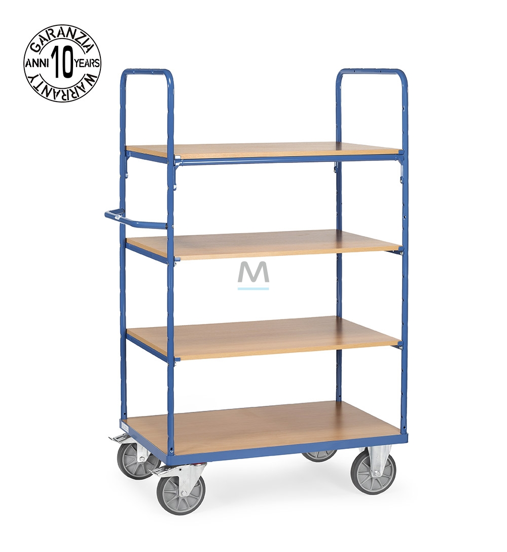 CARRELLO IN ACCIAIO a 4 RIPIANI