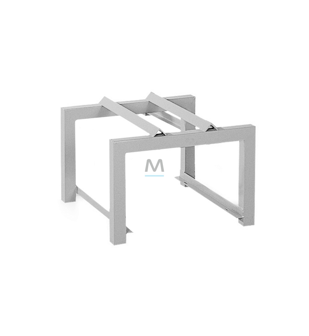 Supporto zincato inclinato per stoccaggio orizzontale di 1 fusto da 200 Lt