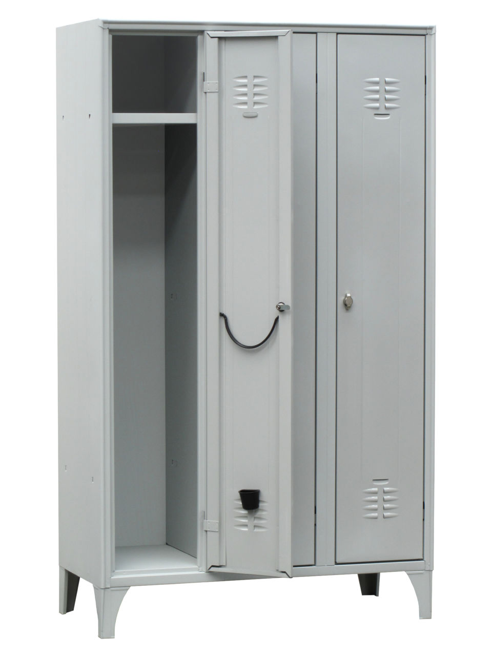 Armadietto spogliatoio a 3 scomparti cm 105x35x180 h con serratura a ... Armadietti da spogliatoio