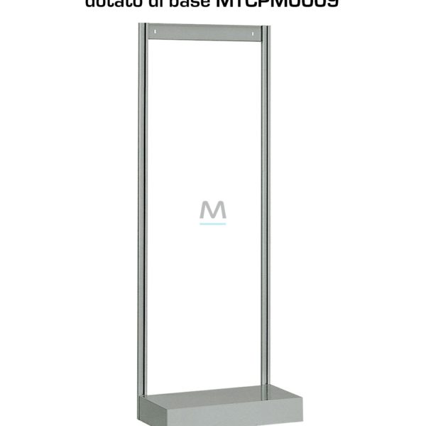SCAFFALE DA PARETE PER CASSETTIERE PORTAMINUTERIE 600x41x1500 h CON BASE