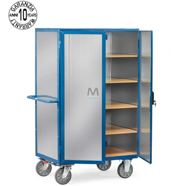 CARRELLO CON PARETI IN ACCIAIO GALVANIZZATO