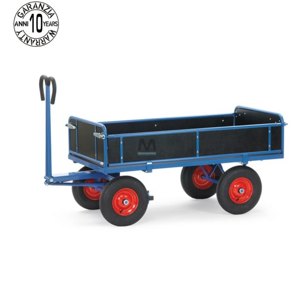 CARRELLO DI SERVIZIO CON SPONDE GRANDE PORTATA 1000 KG