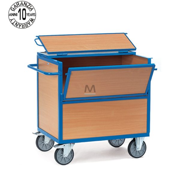 CARRELLO CON SPONDE IN LEGNO