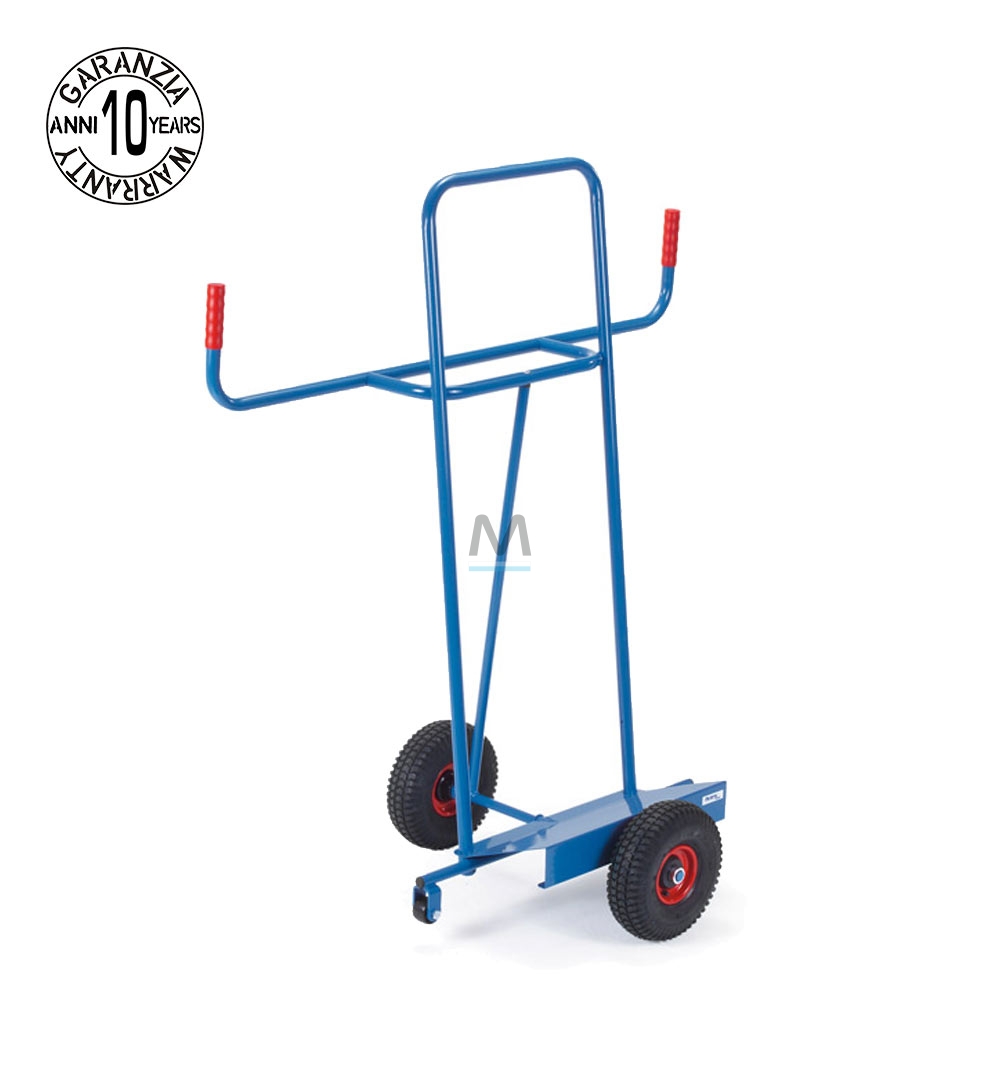 Carrellino porta pannelli su ruote pneumatiche