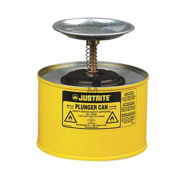 Justrite contenitore a stantuffo in acciaio 0,5 L
