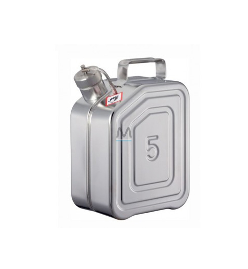 Tanica di sicurezza per liquidi infiammabili con tappo filettato – 5 Lt